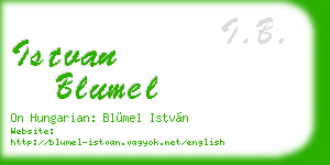 istvan blumel business card